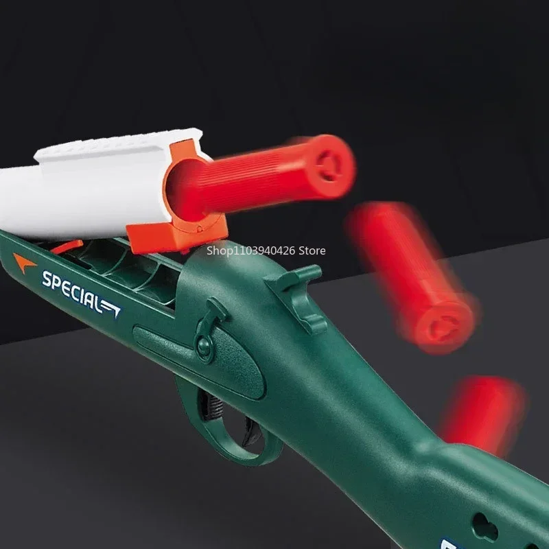 S686 Throwing Shell Shotgun Toy Gun Soft Bullet Airsoft Launcher Outdoor Sports CS Game Pistola Shooter Fun Toy for Boys Gift view 3