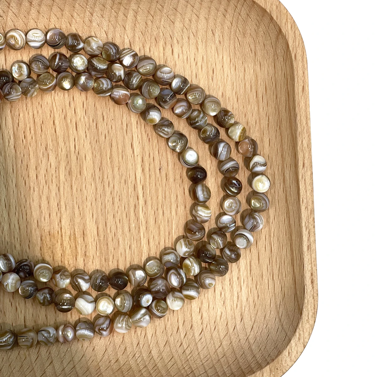DIY Muschel-Isolationsperlen Natürliche Meerwasser-Muschelperlen 5-6mm für Schmuckherstellung DIY Halskette Armband Ohrringe Ketten Zubehör – Detail 2