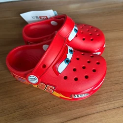 Disney Lightning Mcqueen Shoes Led Lighted Car Kids Slippers Animation Children Beach Sandals Boys Girl Gift