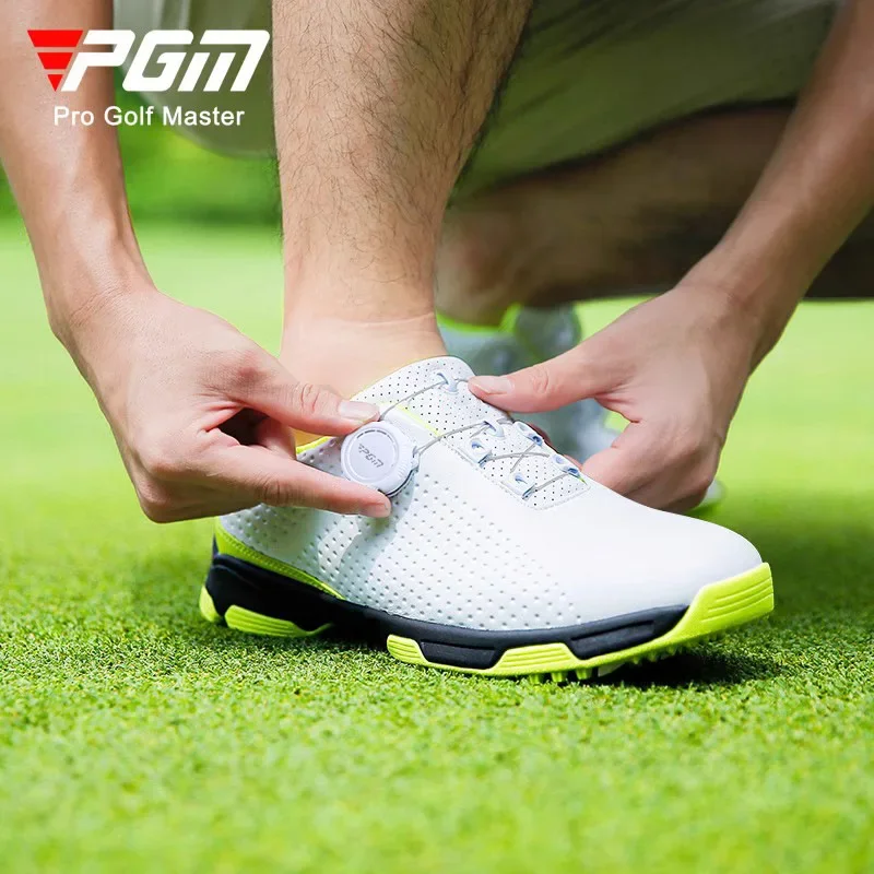 PGM sepatu Golf sepatu pria sepatu olahraga musim panas sepatu renda putar bersirkulasi