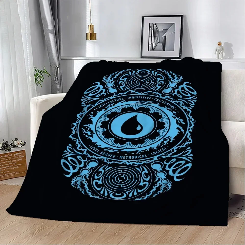 Magic the Gathering Kawaii Blanket King Size Bed Blankets & Throws Microfiber Bedding Knitted Plaid Home Interior Beach Towel