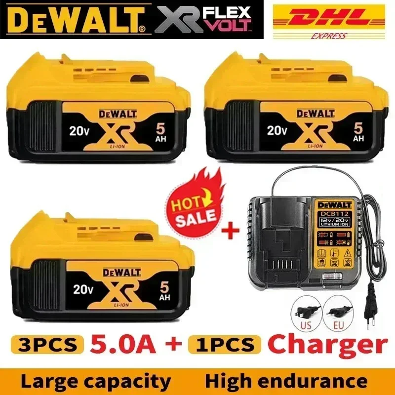 ? ? Originele DeWalt 6Ah/5Ah 20V batterij vervangbaar voor DCD887 DCD805 DCF860 Dcd796 DCG406 DCF880 DCF512 DCD805 accugereedschap