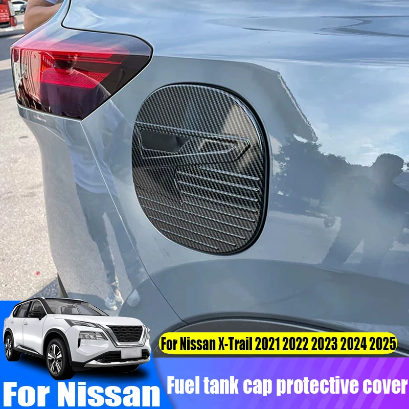 

For Nissan X-Trail/Rogue 2021 2022 2023 2024 2025 fuel tank cap protective cover modified car exterior decoration products