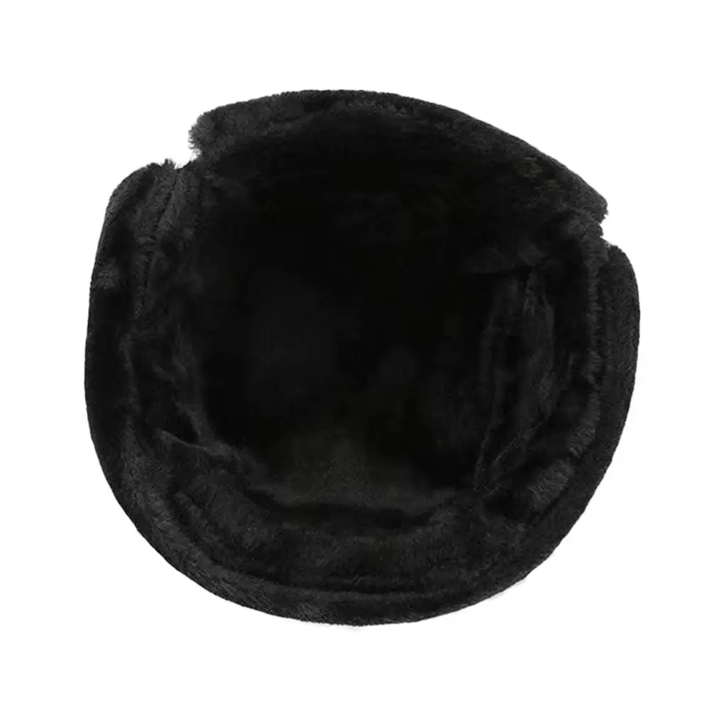 Chapéu Bombardeiro Grosso para Homem e Mulher, Gorro à Prova de Vento, Boné Russo, Gorro, Pelúcia, Quente, Exterior, Inverno