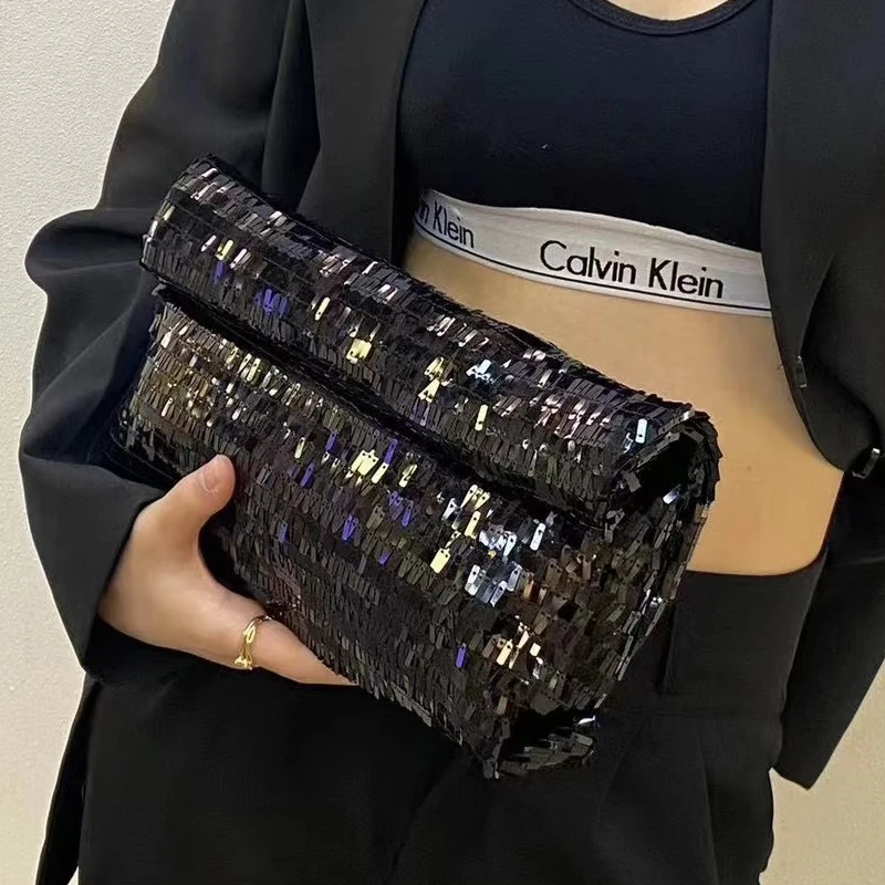 Imagem -06 - Bolsas de Festa de Embreagem de Noite para Mulheres Bolsas de Designer de Luxo e Bolsas 2023 Novo na Moda de Alta Qualidade Selvagem Carteira de Prata Brilhante Chegada Rápida