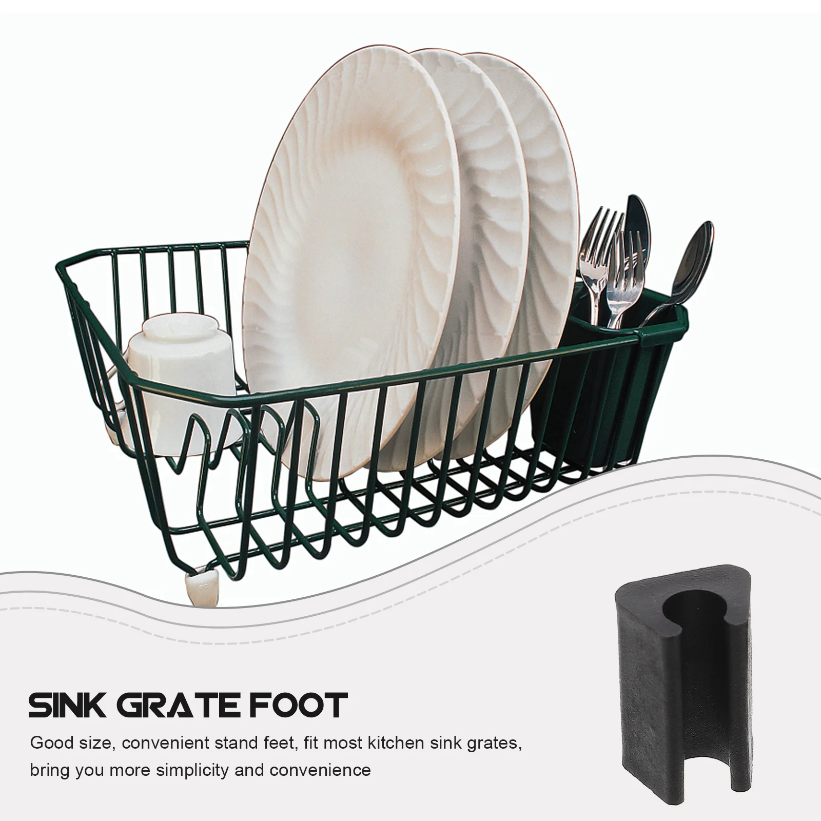 100Pcs Grate Feet for Sink Heavy Duty Chair Glides Floor Protectors Kitchen Rack Plastic Covers No Slip Furniture Grips