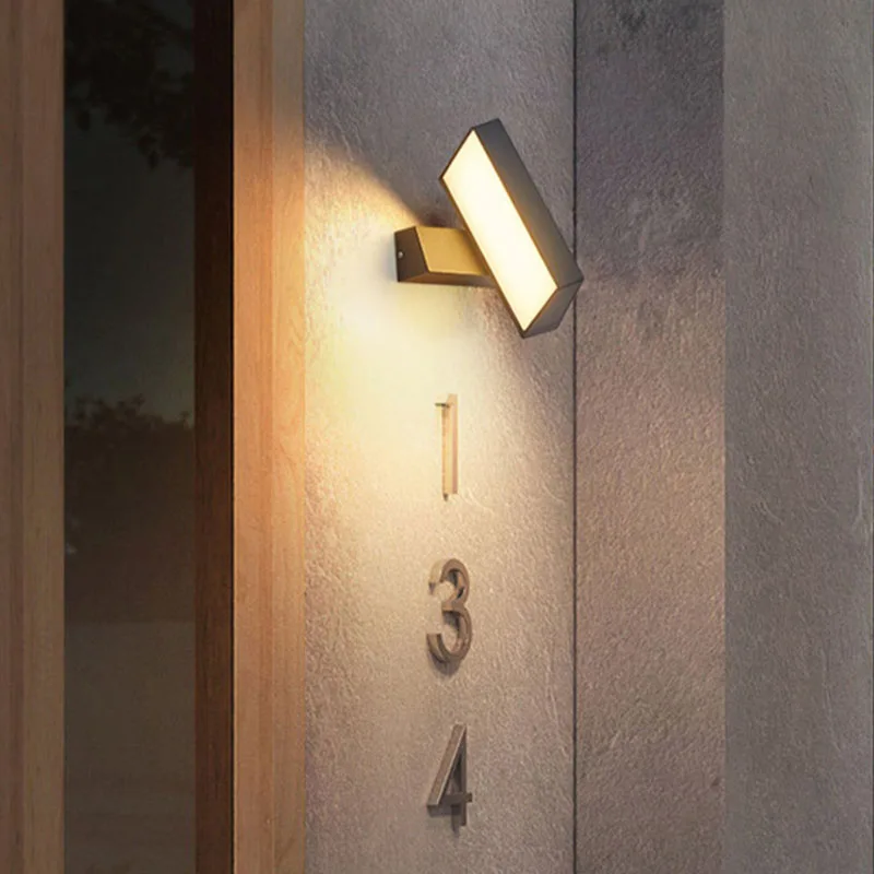 Rotating And Adjustable Angle Creative Wall Lamp Outdoor Waterproof Die-Casting Wall Lamp Garden/Terrace/Villa/Corridor Light
