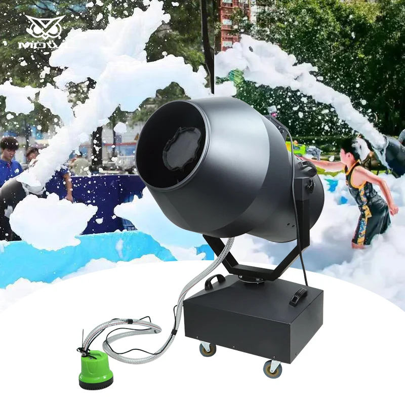 

3000w amusement park party pool spray mobile head spray foam machine