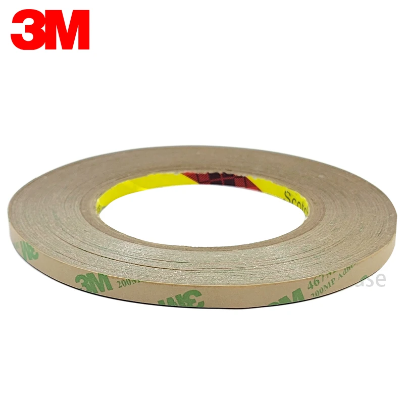 3M, 10mm Ultra Thin 3M 467MP 467 200MP Two Faces Sticky Tape , High Temperature Resistance, Strong Adhesive, like gum