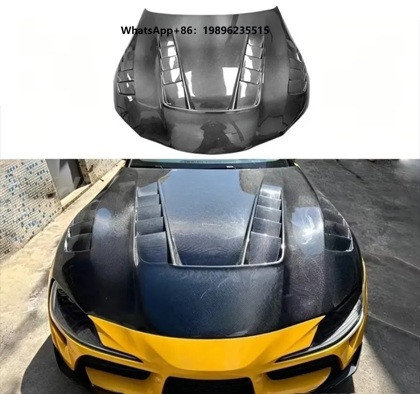 Veidt for 2019+  A90 A91 Carbon Fiber Hood with Cutouts Engine Cover Modified Car Hood Front Cover
