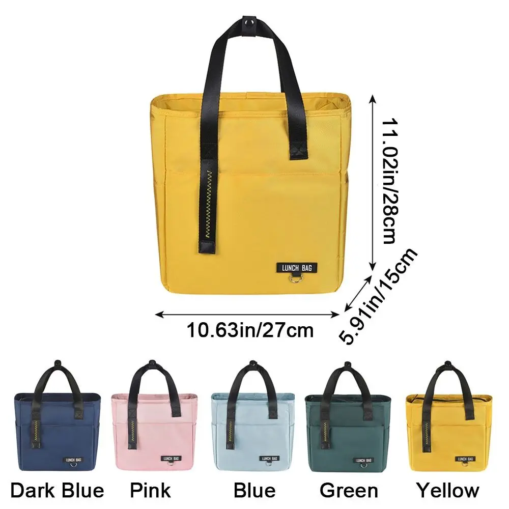 Large Capacity Insulated Lunch Box Insulated Design Zipper Closure Thermal Bag Waterproof Thermal Material Food Cooler Bag Women