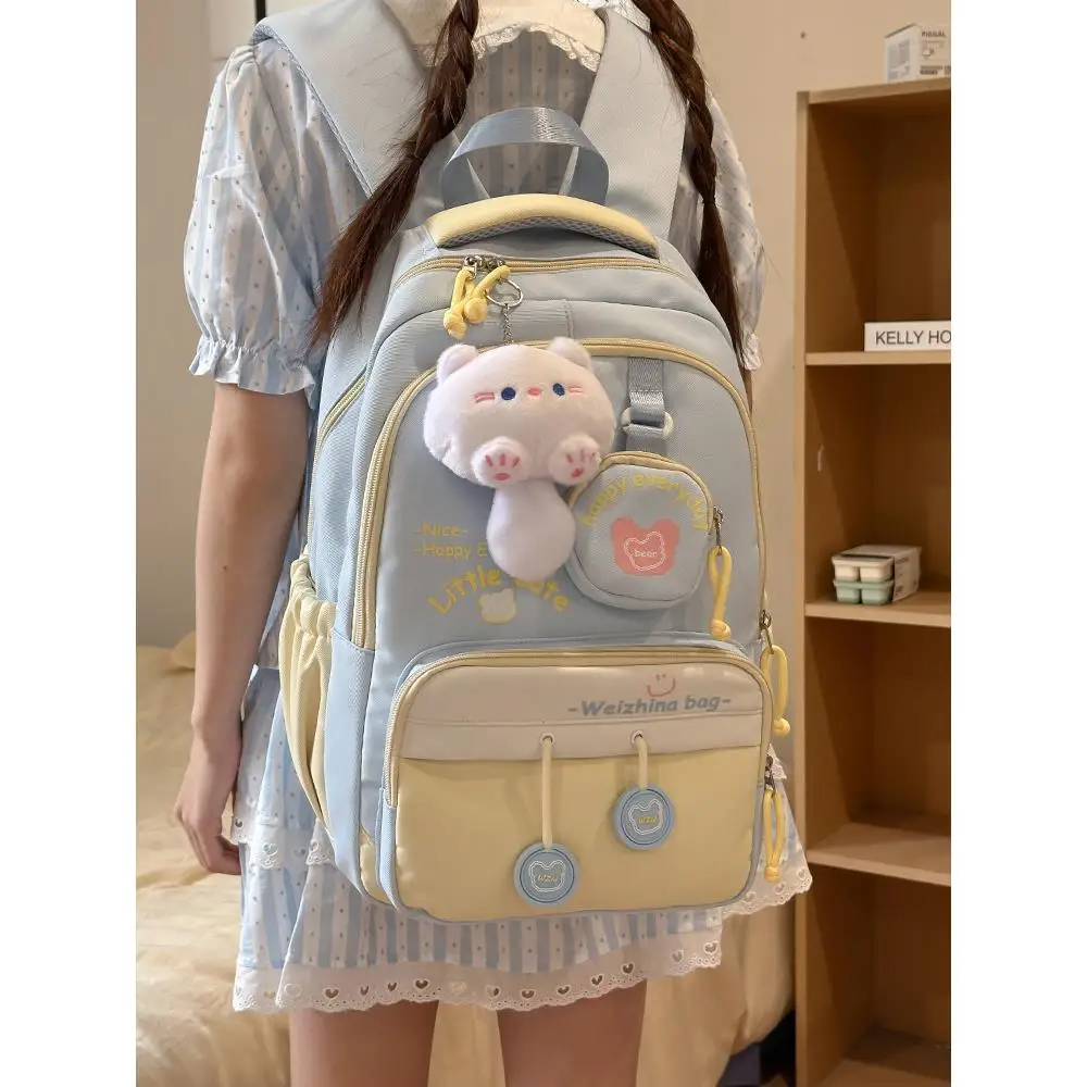 

Reduced Load Large Capacity Backpack for Junior And High School Girls Dual Shoulder Strap School Bag Lightweight Travel Bag