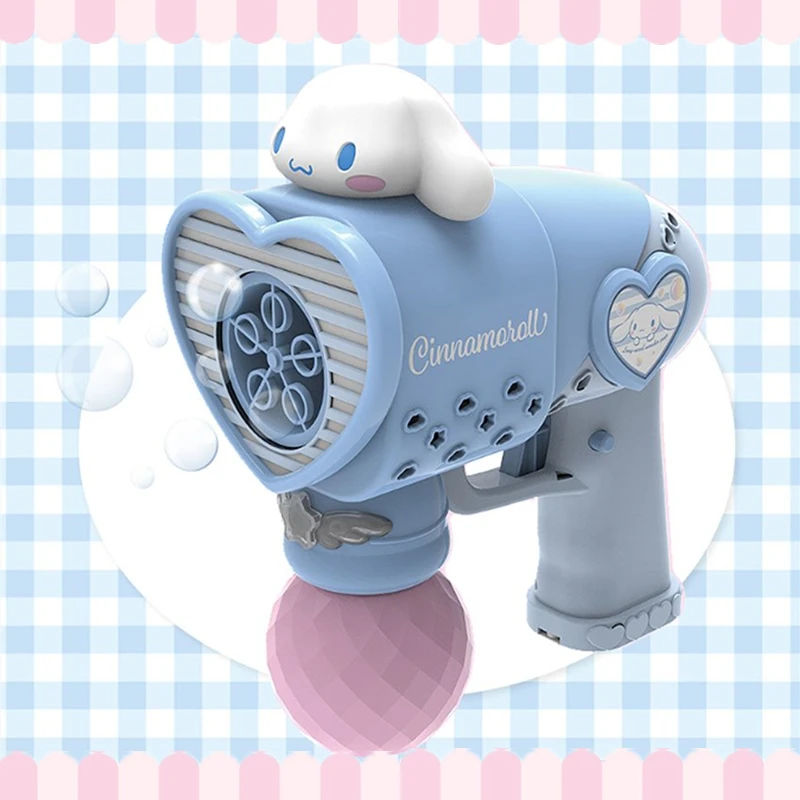 Kawaii Kuromi My Melody Cinnamoroll Bubble Machine Anime Sanrio Girl's Heart Cute Children's Handheld Electric Magic Fairy Wand