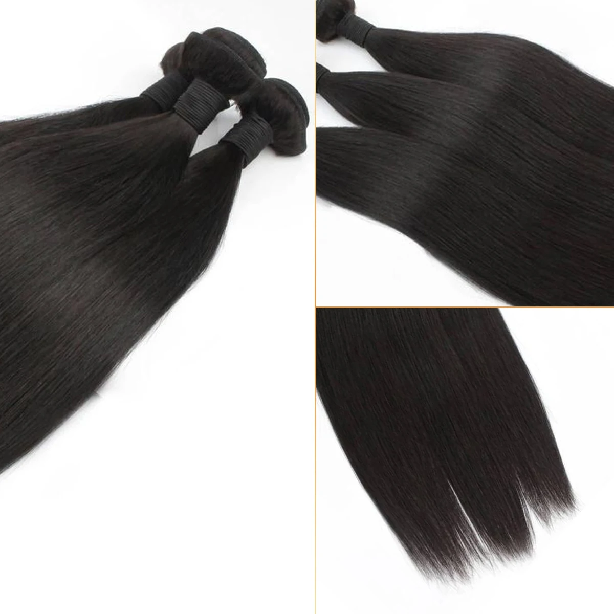 16a feixes de cabelo humano em linha reta 40 Polegada virgem cru não processado 100% extensões de cabelo humano 3 4 pacotes trama dupla trança cabelo