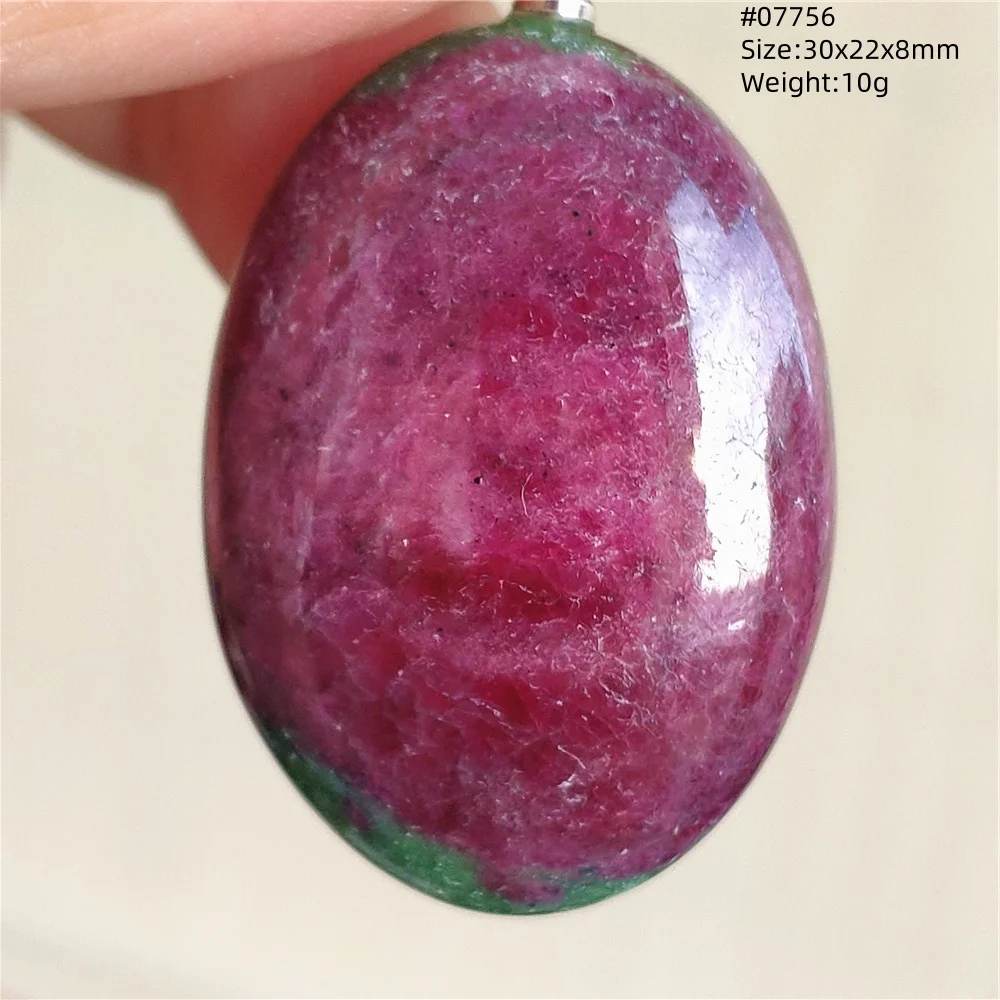 Natural Red Ruby Pendant Bead Ruby Women Men Necklace Jewelry Gemstone 925 Sterling Silver AAAAA view 2