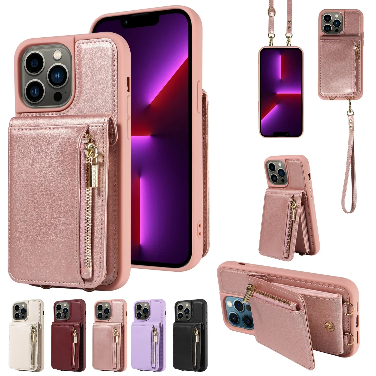 

11X*Organ Leather case Wallet Anti-fall Flip Phone Case for iPhone6/6S/7/8/SE2020/SE3/11/12/13/14/15/16 ProMax Plus Pro