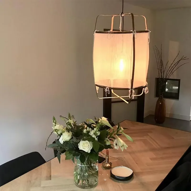 

Denmark Linen Cloth Pendant Light Ay illuminate Pendant lamp for Living Dining Room restaurants Hotel Bohemian Fabric Chandelier