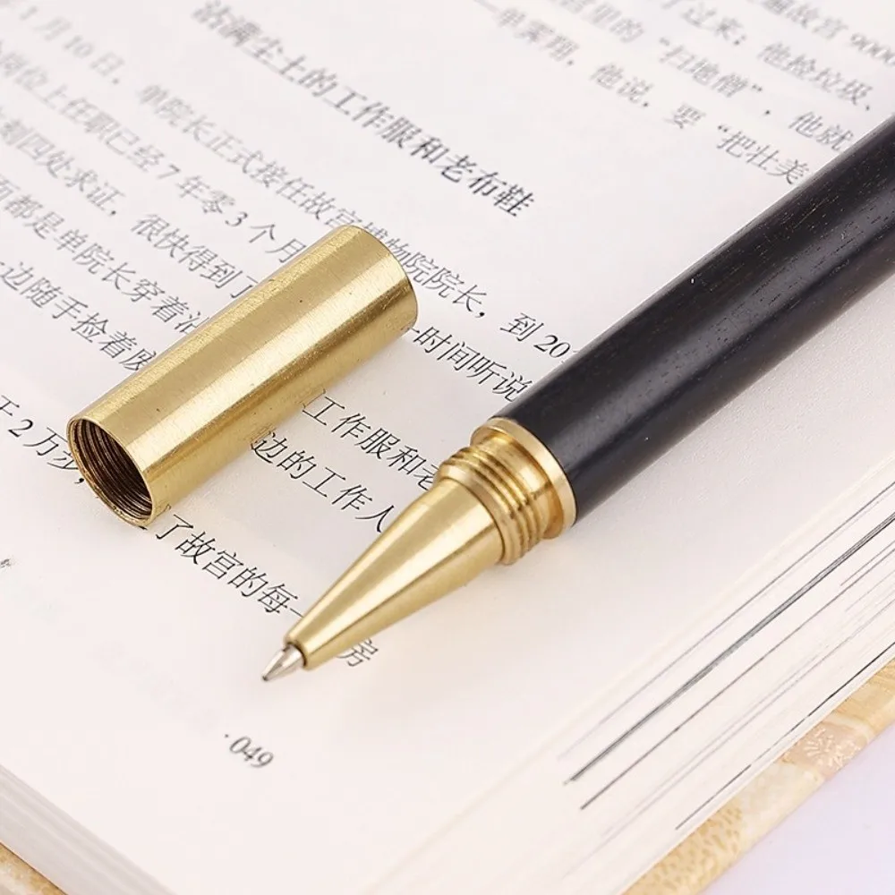 Luxury Wooden Ballpoint Pen 0.5mm Tip Quick-drying Signature Pen Neutral Pen Students