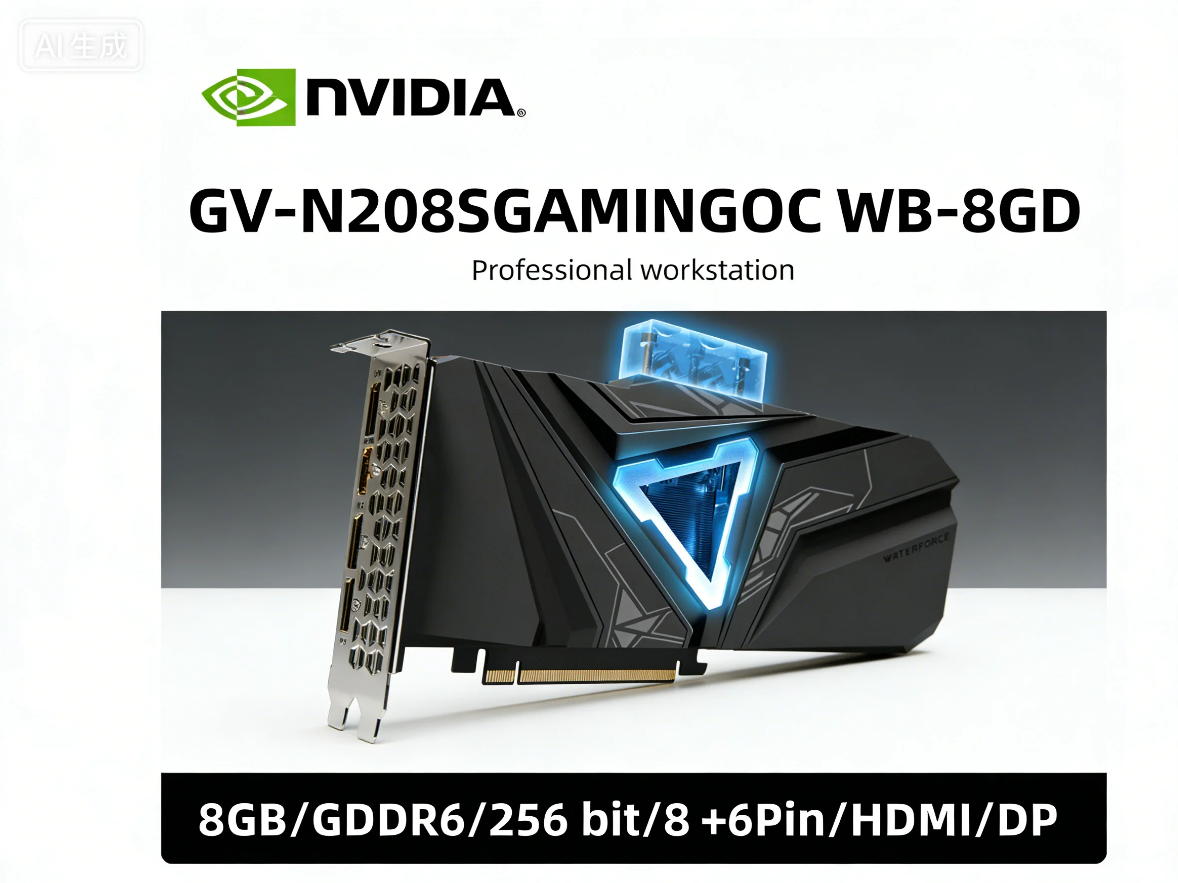 GIGABYTE RTX 2080 SUPER Waterforce WB  graphics card GV-N208SGAMINGOC WB-8GD 8GB GDDR6 256 bit 8+6pin HDMI 2.0b DP gaming GPU