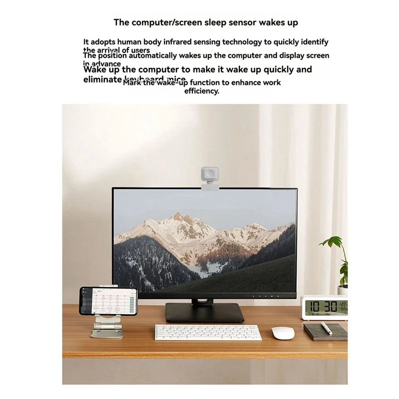 ABGI-Automatic Wake Up For Computer Lock Screen Sensor Switch Display Sleep Intelligent Infrared Human Sensor Free Installation