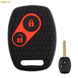 Silicone 2 Buttons Car Key Case Shell Remote Fob Cover For Honda CR-V Civic Insight Fit SRV FRV chord 7 Jazz Gr8 150 R