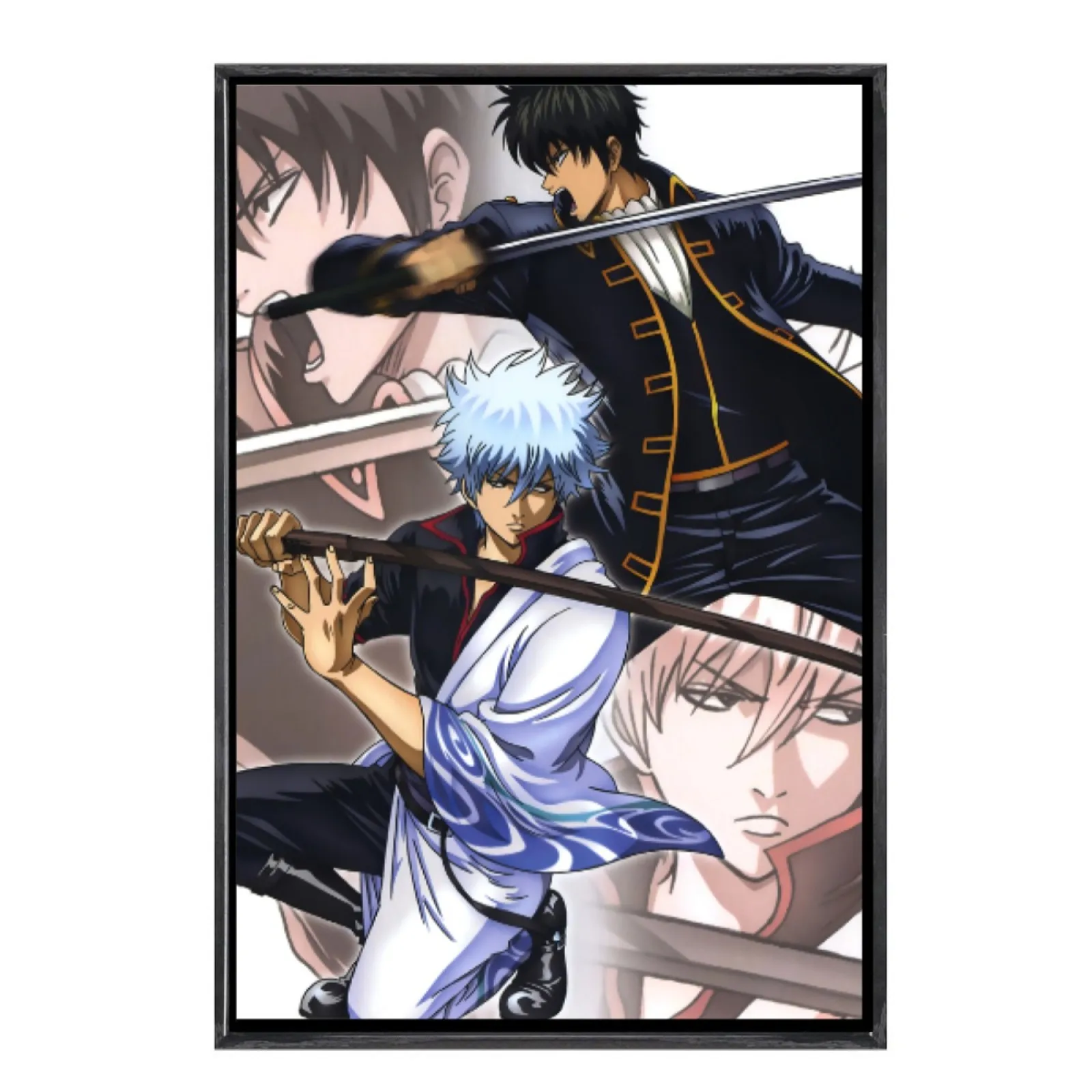 

Japanese Manga Multi-Size Canvas Poster Double Framed Wall Art,Gintama Home Decor for Living Room Bedroom