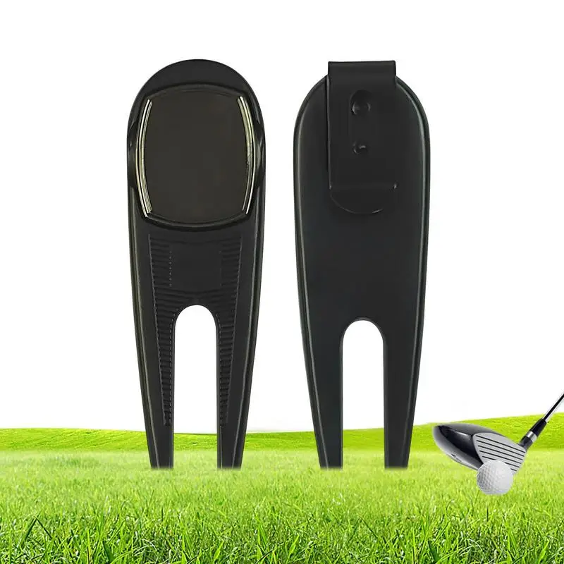 

Golf Divot Tool Clip Metal Golf Divot Repair Tool With Ball Markers Anti-Rust Metal Golf Divot For Golf Practicing Tool High