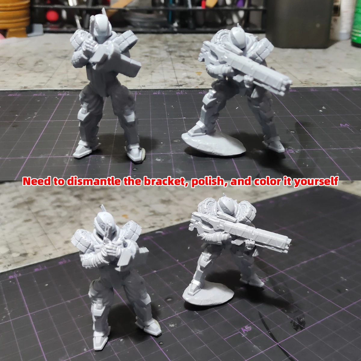 1/35 1/48 1/60 1/72 1/100 1/144 Modellbausatz 3D Harz Miniatur Soldatenfiguren Diorama Unbemalte Tracker Squad DIY – Detail 3