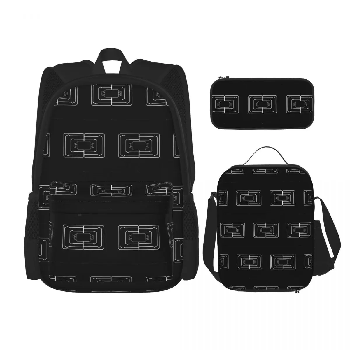 

Rainbow Siege Frost Trap Welcome Backpacks Students School Bags Kids Rucksack Lunch Bag Pen Bag Three-Piece Set