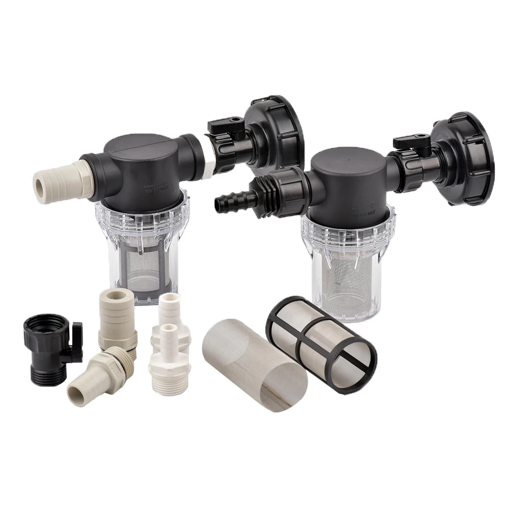1/2 3/4 Inch Watering Irrigation Filter For IBC Ton Barrel Filter Ton Barrel Joint Garden Hose Connector Aquarium Pump Strainer