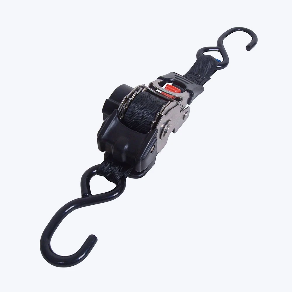 ZZ-Stainless Steel Retractable Tie Down Strap Hook 25mm for ATV UTV Off-road vehicles Loads Security Fastening Straps
