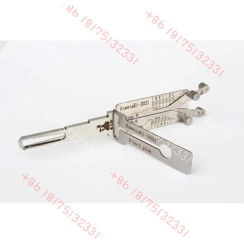 

Оригинальные инструменты Lishi KawasaKi-2021 2-в-1 мотоцикл мотоцикл замок Pick слесарные инструменты