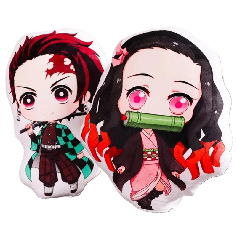 Anime Demon Slayer Kimetsu no Yaiba Kamado Tanjirou Giyuu Figure Stuffed Plush Doll Sofa Pillow Cushion Toys Kids Gift