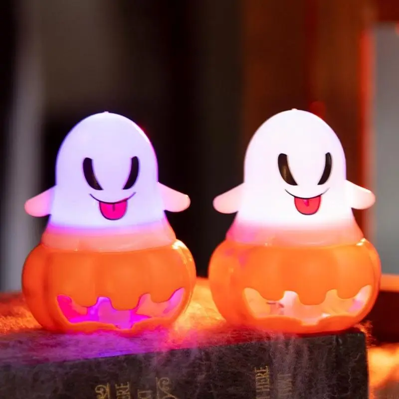 2025 New Multipurpose Halloween Ghostly Night Lamp Glowing Pumpkins LED Nightlight