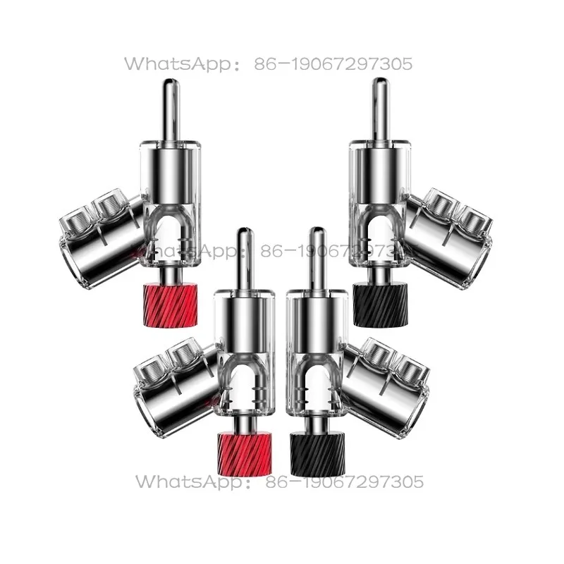 M21R Pure Copper Rhodium-plated Banana Plug Solder-free Self-locking Type