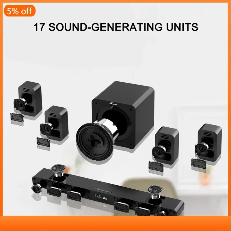 

7.1CH Wireless Home Theater Surround Sound System Sound Bar For TV Wireless Subwoofer With Four Speakers Home Theater Audio