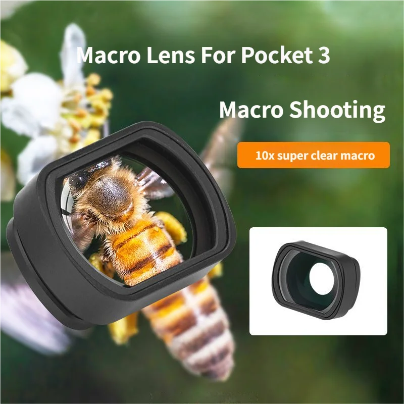 

10X макрообъектив для DJI Osmo Pocket 3, фильтр крупным планом, HD макрообъектив для фотосъемки, магнитное крепление, аксессуары для объективов камеры