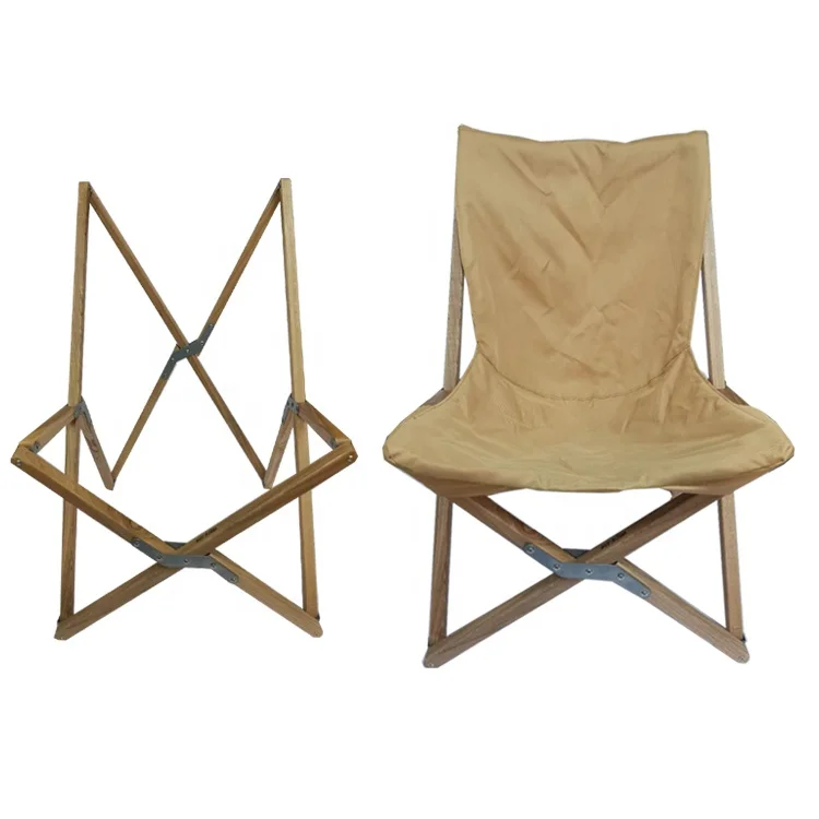Picnic Chair Foldable Chair Camping Wooden Stackable Portable Beach Picnic Outdoor Wood Oxford Modern Silkscreen Fishing Chair