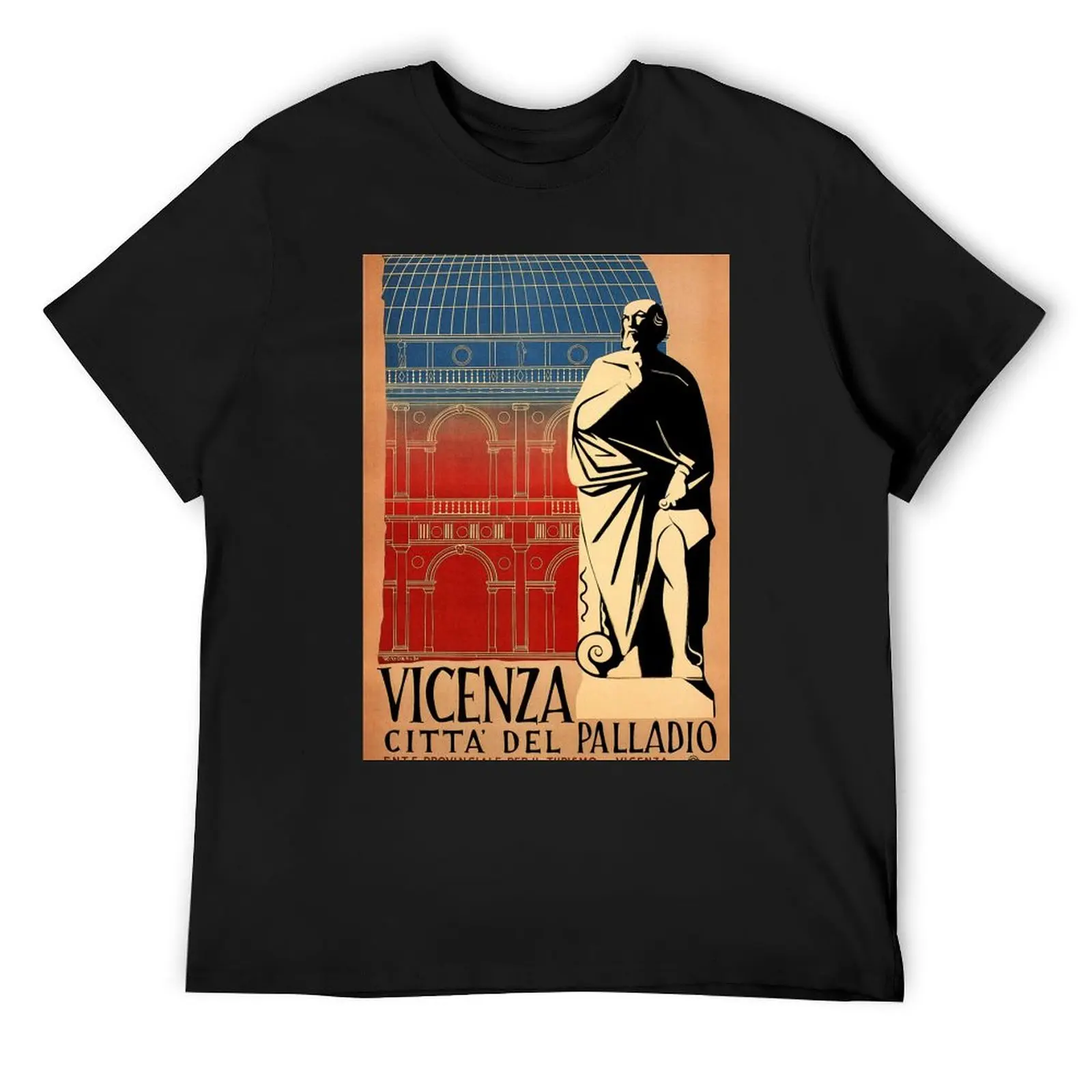 

VICENZA Citta Del Palladio ITALY Vintage Tourism Travel Advertising Art Poster T-Shirt anime outfits for men