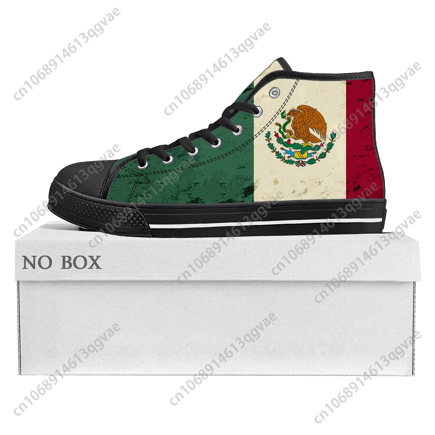 Mexican Flag High Top High Quality Sneakers Mens Womens Teenager Canvas Sneaker Mexico Casual Couple Shoes Custom Shoe