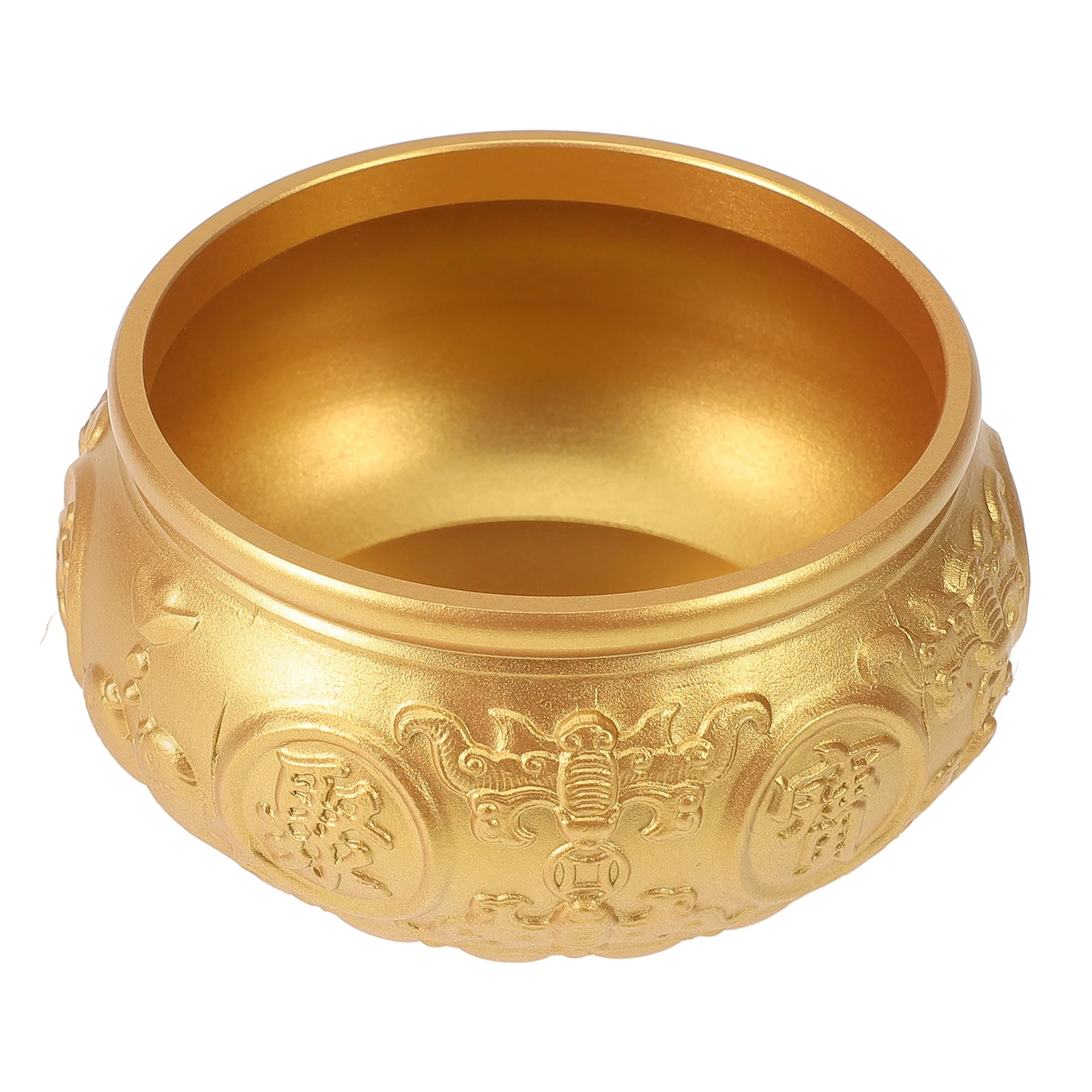 

Chinese Copper Treasure Bowl Vintage Treasure Basin Desktop Home Office Decoration Decorative Money Bowl Adornment