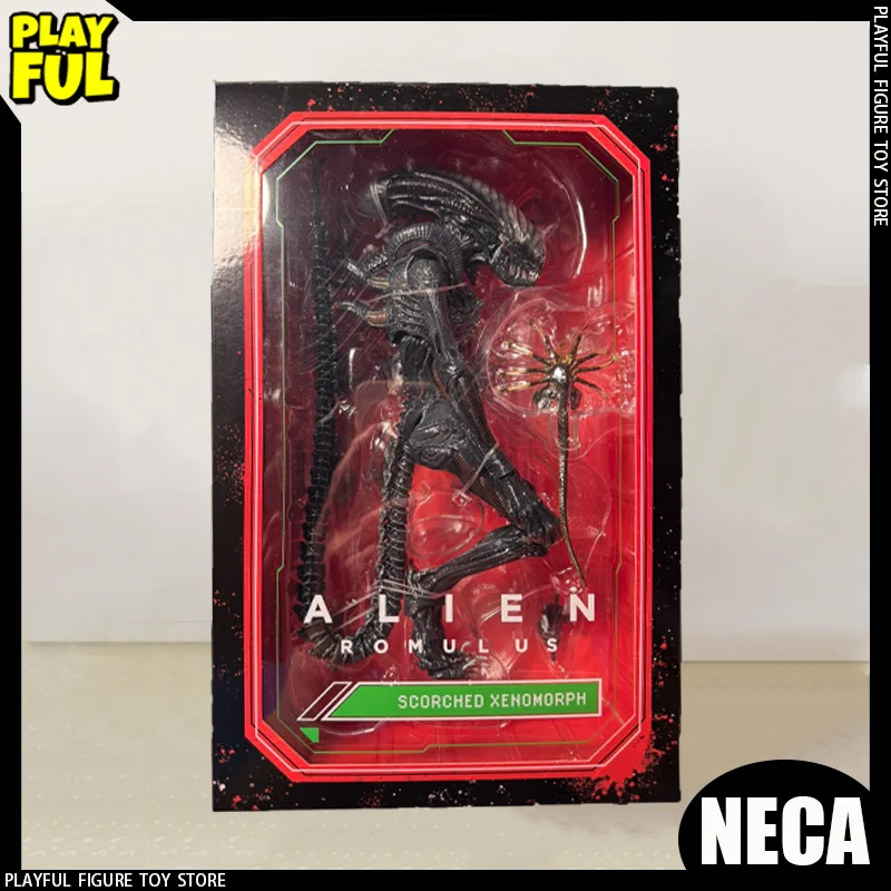 

New Originai In Stock Neca Alien: Romulus Scorched Xenomorph Anime Figure Ailen Action Figure Doll Statues Ornament Toy Kid Gift