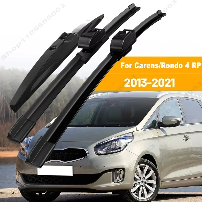 For KIA Carens Rondo 4 RP 2013-2021 1set Front & Rear Windshield Wiper Blades Windscreen Wipers 2014 2015 2016 2017 2018 2019