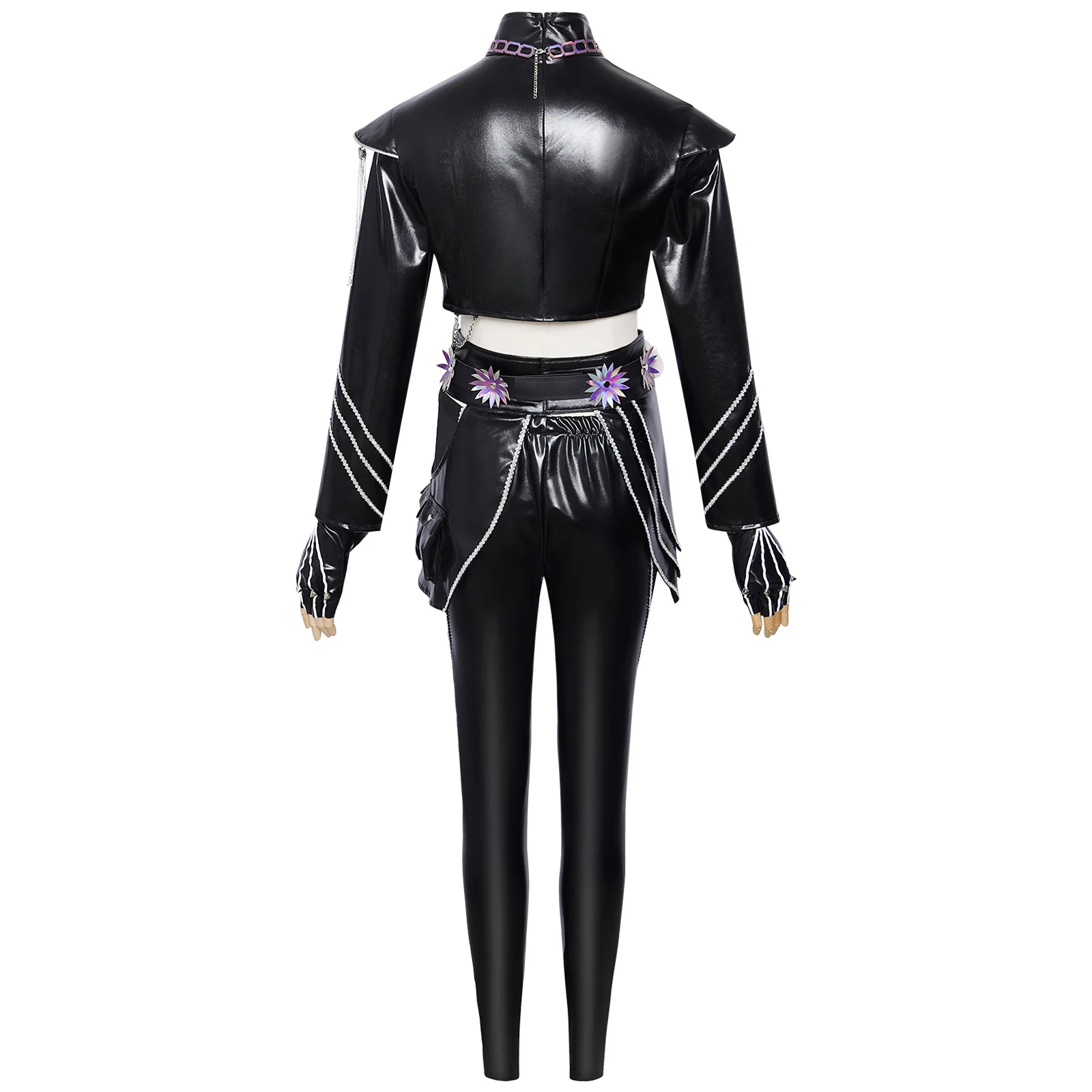 Disfraz de Cosplay de Anime Mira Zoey Rumi, traje de batalla Kpop de Halloween Rumi, traje negro, actuación de Huntrix, Fanc de talla grande S-3XL