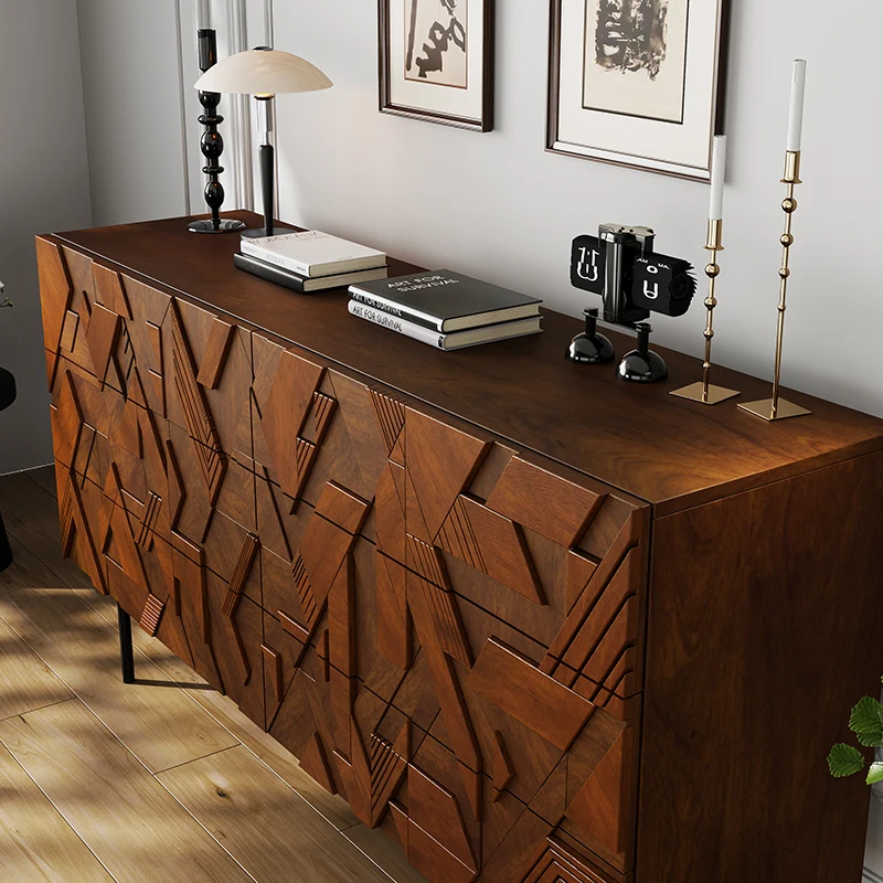 Light luxury door cabinet Italian simple entry foyer shoe cabinet living room storage against the wall dining side cabinet rock