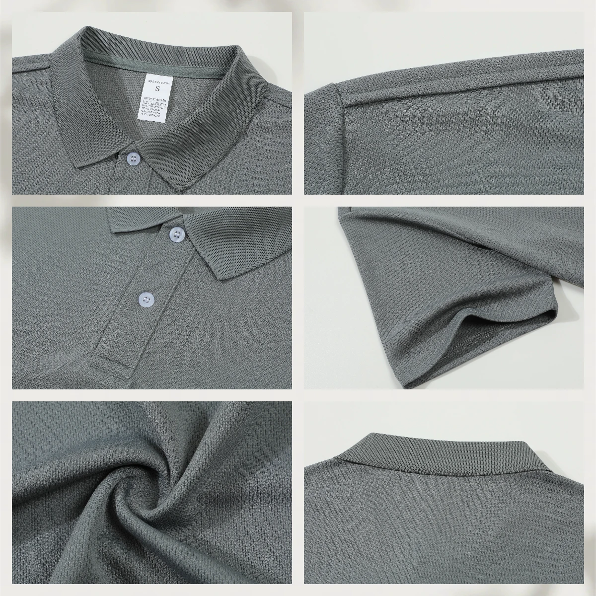 Herren Schnelltrocknende Polo-Shirts Kurzarm Atmungsaktiv Lässige Sommer-Sportoberteile Outdoor Business Streetwear Passende Polo-T-Shirts für Männer – Detail 3