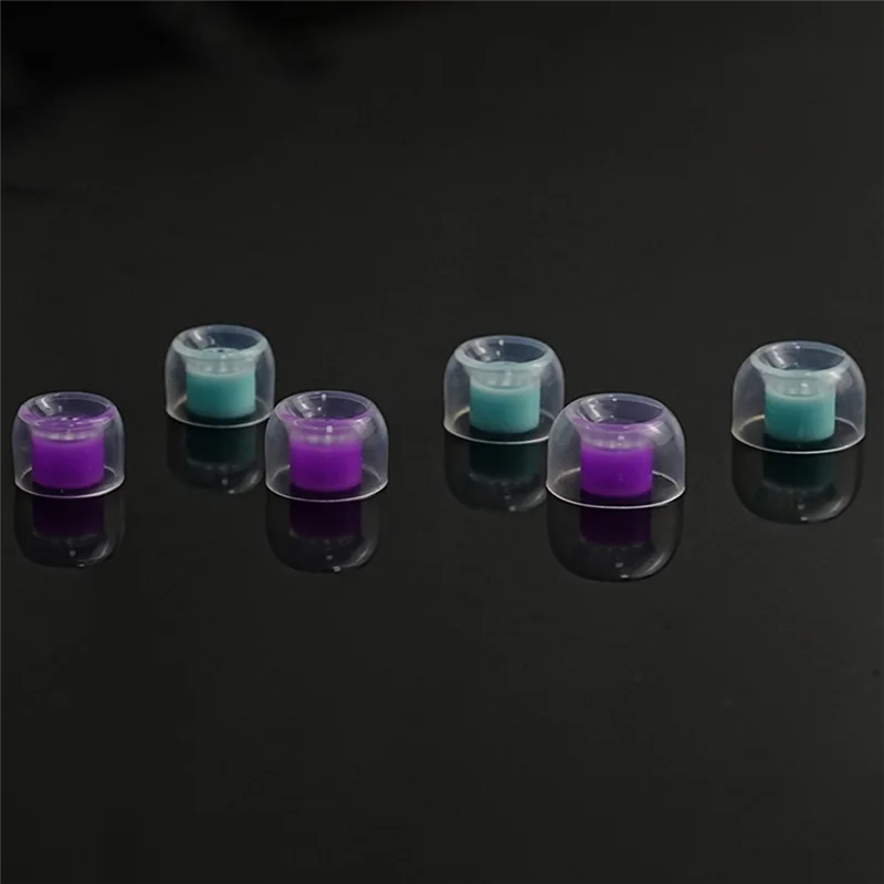 ABKN-이어 실리콘 교체형 이어팁 3쌍 유선 헤드폰 액세서리용 부드럽고 편안함