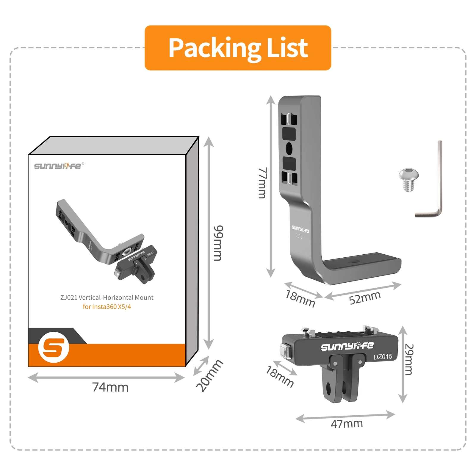 

L-Type Horizontal Vertical Expansion Mount - Magnetic Adapter Bracket For Insta360 X5 For Insta360X4, Vlogging Camera Accessory