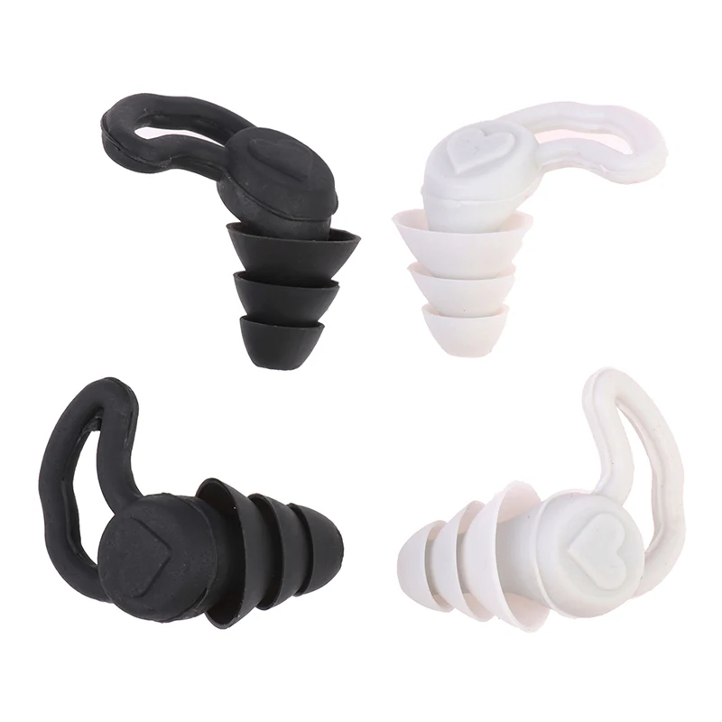 

1Pair Soft Silicone Earplugs Noise Reduction Ear Plugs for Travel Study Sleep New
