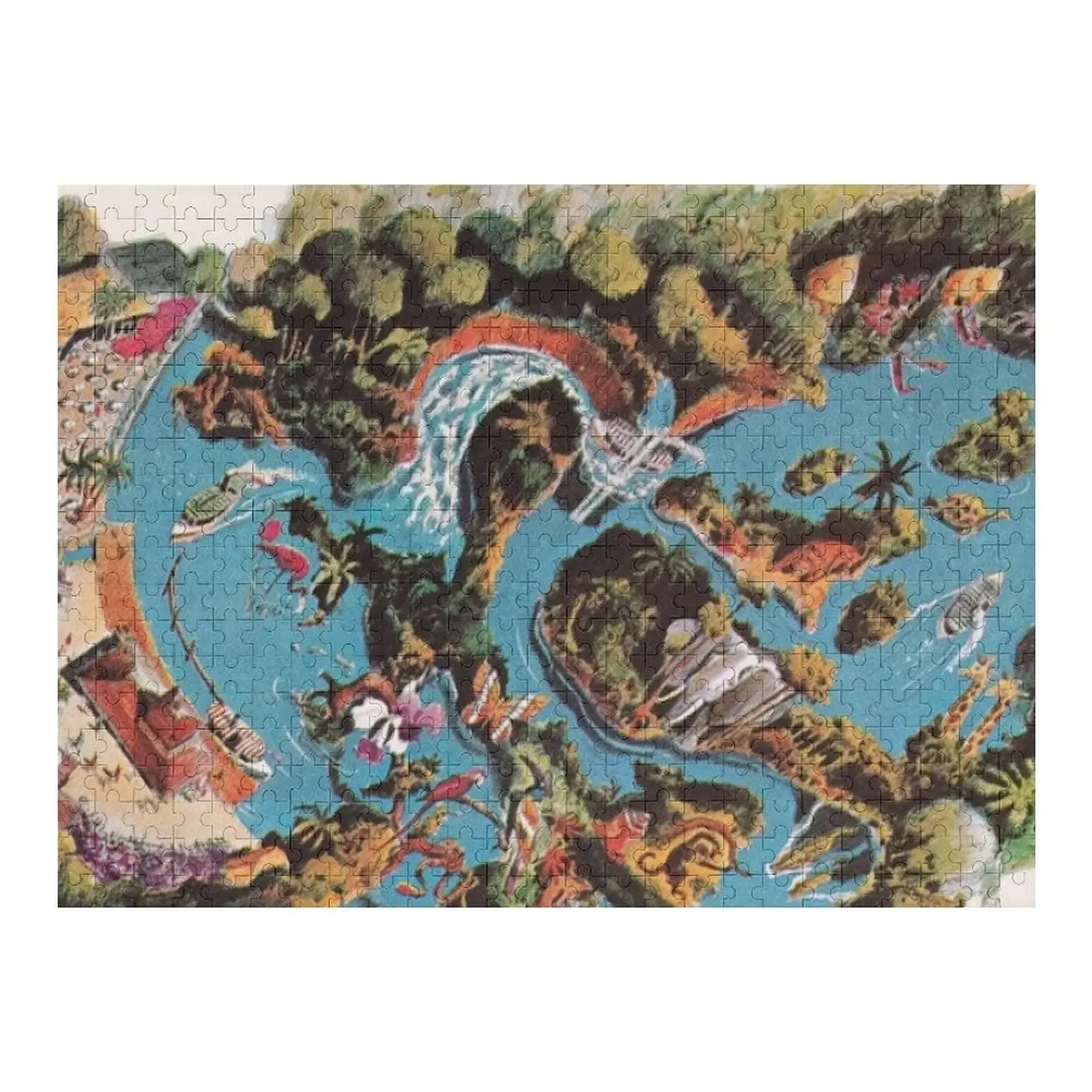 

Jungle Cruise Art Jigsaw Puzzle Picture With Photo Personalized Gift Puzzle